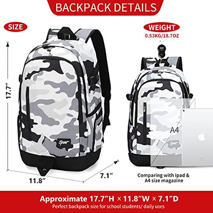 rickyh style School Backpack Travel Bag for Men & Women Lightweight College Back Pack with Laptop Compartmen - color: 01qhui