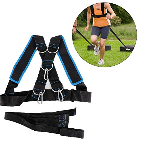 Running Harness, Sled Shoulder Harness Band Belt Sports Equipment Overload Running Band Physical Training Rope Kit Improving Speed, Stamina and