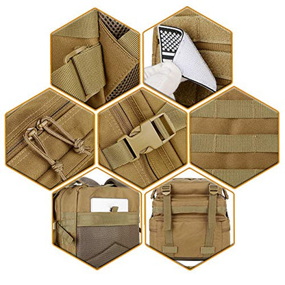 QT&QY 45L Military Tactical Backpacks Molle Army Assault Pack 3 Day Bug Out Bag Hiking Treeking Rucksack… - color: 2.2 Pythons Grain Black