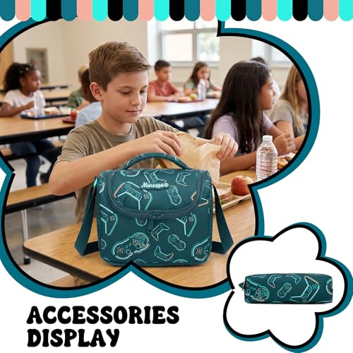 Kids Backpack Boys School Backpack for Kids Ages 6–12,Lightweight Elementary Bookbag for Boys Gamer Bookbag for Daily School Use - color: Black Gamer