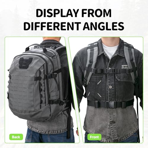 EXCELLENT ELITE SPANKER 40L Tactical Military Backpack for Men and Women Large Rucksack Assault Pack Bag for Outdoor Camping, Hiking,Travel Backpacking(Grey) - color: Grey