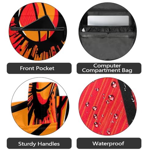 Large Backpack with 15.6 Inch Laptop Compartment, Basketball Painting Adult Backpack for Work, Travel & School College Boys Girls - color: Basketball Painting