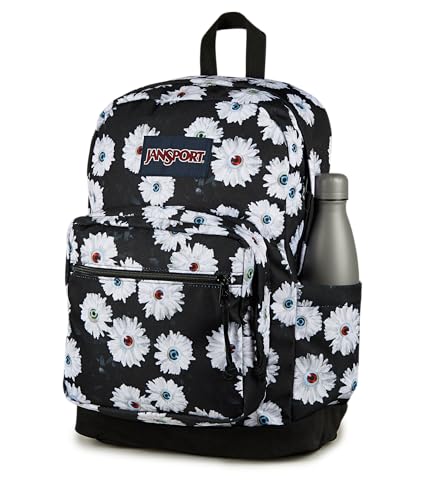 JanSport Right Pack Backpack - Durable Daypack with Padded 15" Laptop Sleeve, Spacious Main Compartment & Integrated Water Bottle Pocket, Eyeball Blossom - color: Eyeball Blossom