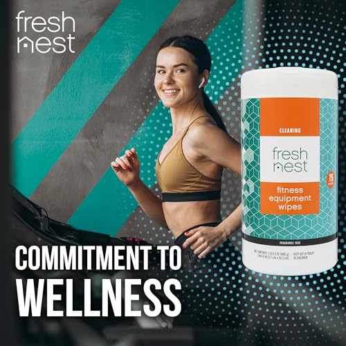 Fitness Equipment Wipes - Cleaning Wipes for Yoga Mats, Pilates Studios, Gyms, Peloton & Cycle Bikes, Spas - Fragrance-Free Wipes Surface Cleaning for Home, Office, Gym 75-Count (Pack of 2) - size: 75 Count (Pack of 2)