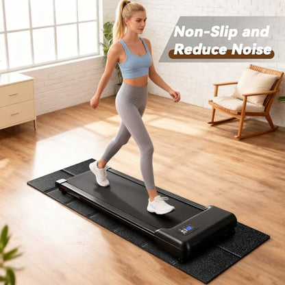Walking Pad Mat – 68" x 24", 0.2" Thick Non-Slip Treadmill Mat for Carpet Floors & Hardwood, Shock Absorbing Exercise Mat & Under Treadmill Mat for Floor Protection in Home Gym - size: 68"L x 24" W x 0.2"Th