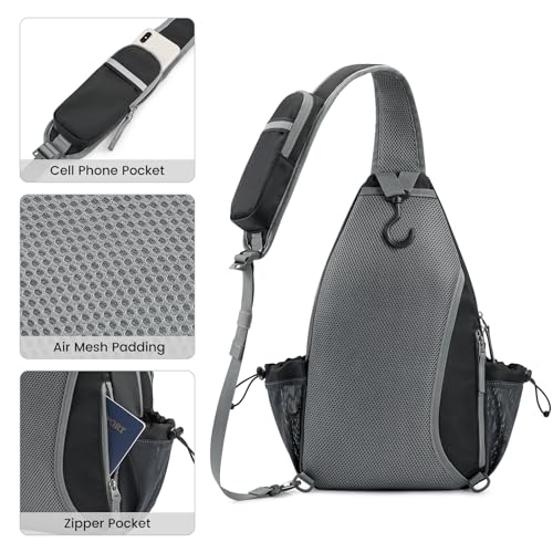 G4Free Pickleball Sling Bag for Women - Lightweight Crossbody Sports Bag - color: Black