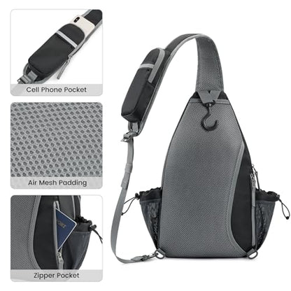 G4Free Pickleball Sling Bag for Women - Lightweight Crossbody Sports Bag - color: Black