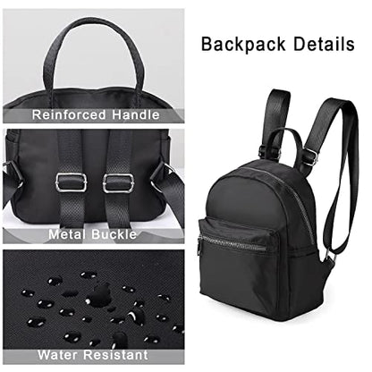 Etercycle Mini Backpack Purse for women, Small Backpack Purse, Shoulder Bag for Travel (Black) - color: Black