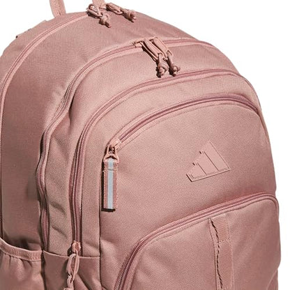 adidas Prime 7 Backpack for Laptop, School and Travel, 37L - color: Warm Clay Pink/Black