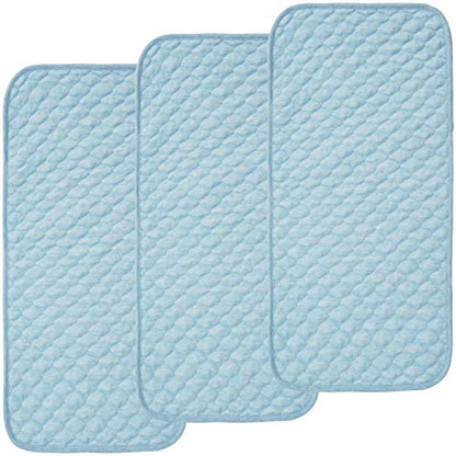 BlueSnail Quilted Thicker Waterproof Changing Pad Liners,3 Count(Blue 13” x 27”) - color: Blue(13” X 27”)
