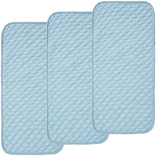 BlueSnail Quilted Thicker Waterproof Changing Pad Liners,3 Count(Blue 13” x 27”) - color: Blue(13” X 27”)