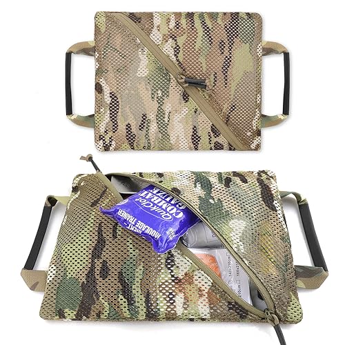 PETAC GEAR Tactical Storage Mesh Pouch Set,Insert Modular Utility Admin Pockets,Travel Organizer EDC Bag - color: MC