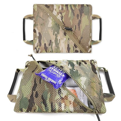 PETAC GEAR Tactical Storage Mesh Pouch Set,Insert Modular Utility Admin Pockets,Travel Organizer EDC Bag - color: MC