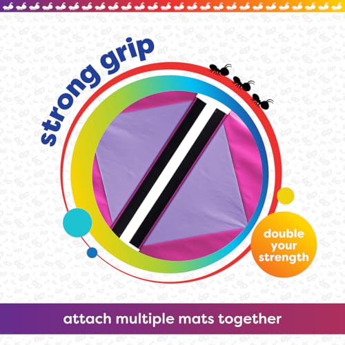 Antsy Pants Tumbling Mat for Kids – Gymnastics Mat, Easy to Clean, Sturdy, Foldable Tumbling Mats, Padded, Lightweight, Portable, Gymnastics Equipment for Active Play - color: 5-Fold Pink/Purple