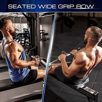 Yes4All Neutral Paddle Grip LAT Pull Down Bar, Range of Motion Spreader Handle Cable Attachments - color: Press Down Bar 27 Inches