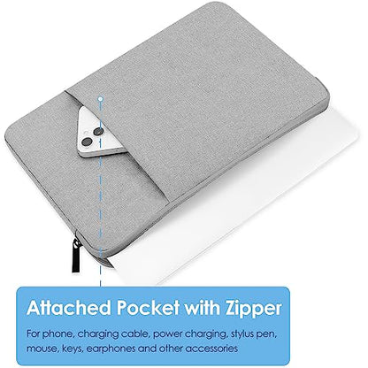 ProElife 15-Inch Laptop Sleeve Case for 2025-2023 MacBook Air 15 inch with M4 M3 M2 Accessory Traveling Carrying Case Water-Resistant Bag Cover for MacBook Air 15'' 2025 2024 2023 M4 M3 M2 (Gray) - color: Gray