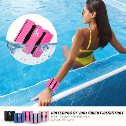 Ankle Wrist Weights for Women Men, One Pair of 2lbs/3lbs/4lbs Adjustable Arm & Leg Weights Silicone Wearable Weighted Bracelet for Pilates Yoga Walking Running Home Gym Fitness Strength Training Weight Loss Exercises Physical Therapy Dance Swimming Water