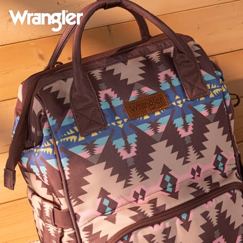 Wrangler Callie Diaper Bag Backpack with Stroller Straps Multifunction Baby Travel Bag WG2210-9110CF - color: Angel Dark Coffee