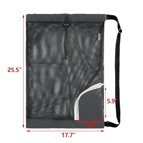 BeeGreen Mesh Drawstring Bag Swim Backpack for Beach Pool Sports Gym Draw String Cinch Bags for Swimming Soccer Basketball Gear Green - color: Green, style: Mesh Bag