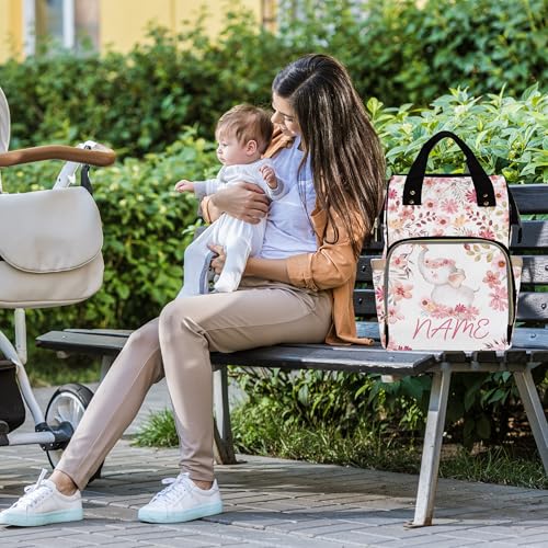 Personalized Customized Monogram Nappy Backpack with Thermal Pockets for Adults Kids, Large Capacity Waterproof Diaper Bag, Travel Gifts - color: Design-09