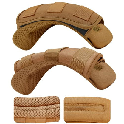 ZINMARK 2Pcs Thick Cushioned Shoulder Pads, Anti-Slip Design and Breathable Mesh Pads for Shoulder Strap,Soft and Comfortable - color: Khaki