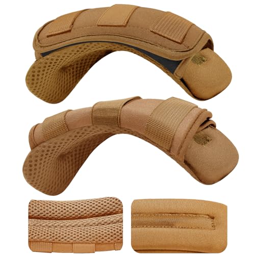 ZINMARK 2Pcs Thick Cushioned Shoulder Pads, Anti-Slip Design and Breathable Mesh Pads for Shoulder Strap,Soft and Comfortable - color: Khaki