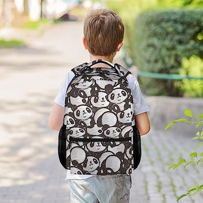 Panda Backpack for Girls Boys, 16 Inch Panda Theme Bookbag with Adjustable Straps, Durable, Lightweight, School Bag with Large Capacity - color: Panda2