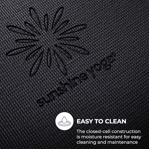 Voyage Yoga Mat, 6 Pack, 72" x 24" Professional Studio and Gym Bulk Yoga Mats, 5mm Thick, Durable, Anti-Tear, Non Slip Fitness and Exercise Mats - color: Black