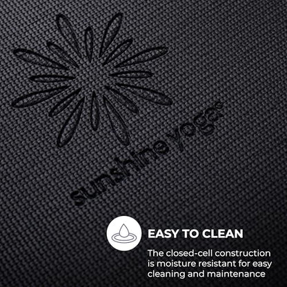 Voyage Yoga Mat, 6 Pack, 72" x 24" Professional Studio and Gym Bulk Yoga Mats, 5mm Thick, Durable, Anti-Tear, Non Slip Fitness and Exercise Mats - color: Black