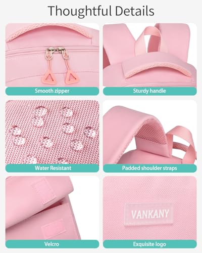 Cute Backpacks for Girls, Teens Aesthetic High School Laptop Backpack College Student Women Bookbag, Mochilas Escolares para Niñas, Pink - color: Pink, size: 15.6in
