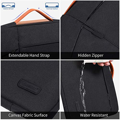 17.3 inch Laptop Case Briefcase Bag for HP 17 17.3 Laptop, HP Pavilion 17/ Envy 17T/ PROBOOK 17, Dell Inspiron 17, Lenovo Ideapad L340 17.3, Acer Aspire 17, ASUS VivoBook 17 Laptop Sleeve,Black - color: Black, size: 17-17.3 Inch
