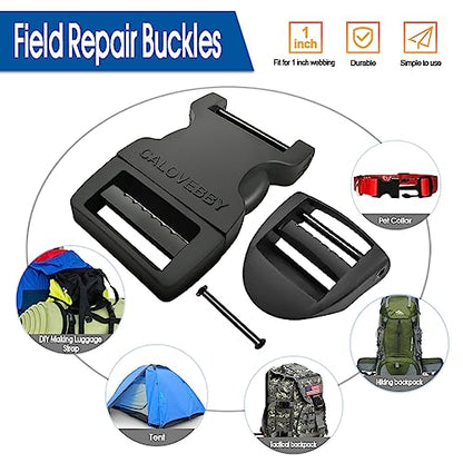 1" Buckle Quick Side Release Buckle,Adjustable No Sewing Clip,Plastic Replacement for Nylon Webbing Straps,Backpack Pack Belt - color: 1 Inch 4 Pcs