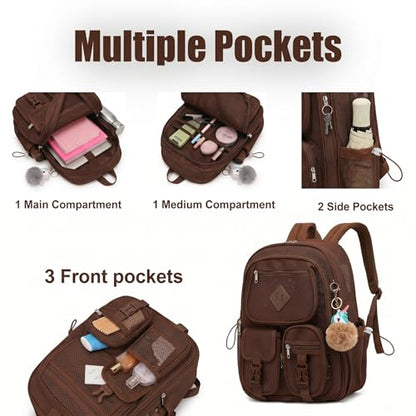 Mesh Backpack for Girls Boys, Heavy Duty Semi-Transparent Mesh Bookbag Womens Mens Mesh Backpacks for School, Sports, Beach, Swimming, Travel - Coffice - color: Coffice