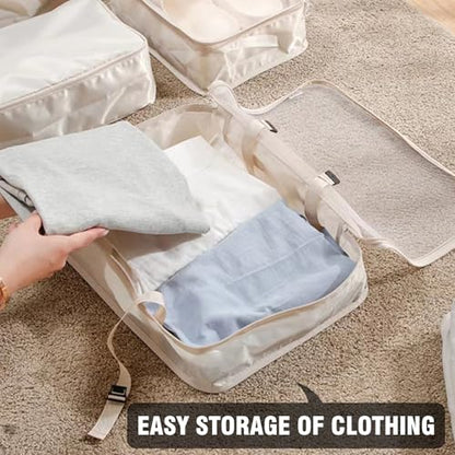 8 Set Packing Cubes For Travel-Travel Essential Carry On Luggage Organizer,Bring Laundry Bag, Shoe Bag, Clothing And Underwear Bag (Beige) - color: Beige