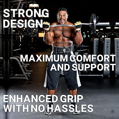 Schiek Sport Model 415 Power Lifting Fingerless Glove - Long Lasting Weight Lifting Grip Gloves - size: Medium