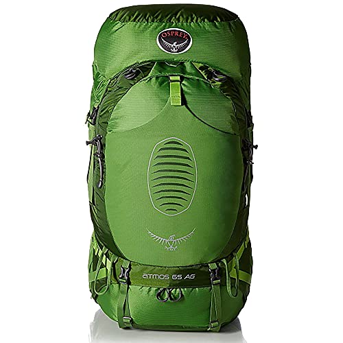 Osprey Atmos AG 65L Men's Backpacking Backpack, Mythical Green, S/M - color: Mythical Green, size: Small-Medium