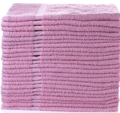 Simpli-Magic Cotton Hand Towels 16"x27" (12 Pack) – Soft Towels for Bathroom, Kitchen, Salon & Gym (Pink) - color: New Pink
