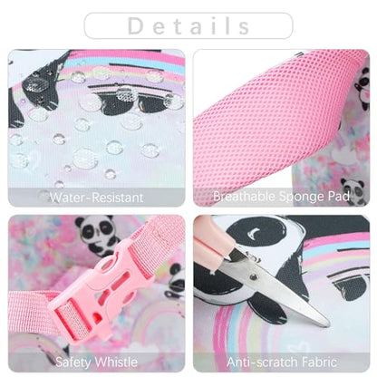 abshoo Cute Panda School Backpack For Girls Elementary Kindergarten Kids School Bag (Panda Pink) - color: Panda Pink C