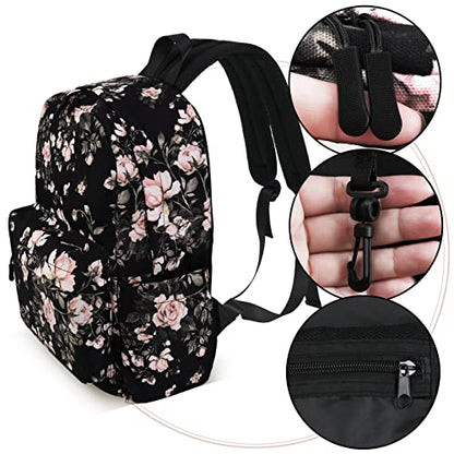Travel Backpack for Men and Women,Classic Mini Backpack,Hiking, Lightweight Casual College Bookbag Daily Bag Daypack for Travel,Work,Gym (Flower) - color: Flower