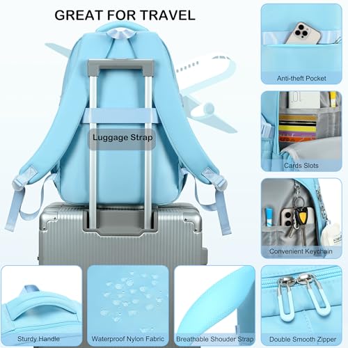 Hidds College Backpack Laptop Backpacks 15.6 Inch for Men Women Elementary Middle High School Book Bag For Teens Girls Boys Student Anti Theft Travel Daypack Large Bookbags-Blue - color: Blue