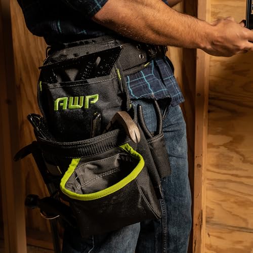 AWP Tool Pouch, Electrician Tool Pouch, Premium, Professional Multi-Pocket Organizer - size: 1 Pack, style: 9 Pocket Tool Pouch