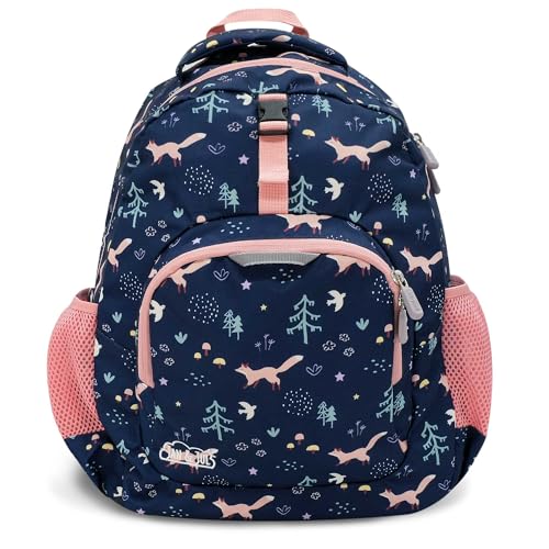 JAN & JUL Girls' Water Resistant Backpack for School, Lightweight Schoolbag for Kids (Navy Forest, One Size) - color: Navy Forest