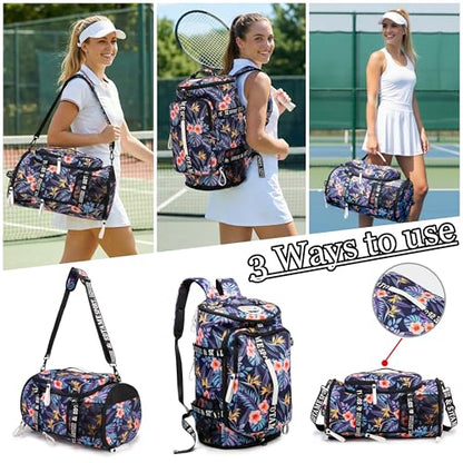 Gym Duffle Bag Backpack with Shoe Compartment,4 ways Travel Backpack for Women and Men,Multi-Functional Weekender bag with Waterproof Layer&Laptop Compartment for Fitness, Travel,Camping - color: Orange