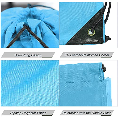 BeeGreen Drawstring Backpack Bags 20,30,50 Packs Reflective String Bags for Gym Sport Trip Cinch Sack DIY for Women Men - color: White Black Red Royal Blue Navy Blue Sky Blue Purple Grey Yellow Green Cerise
