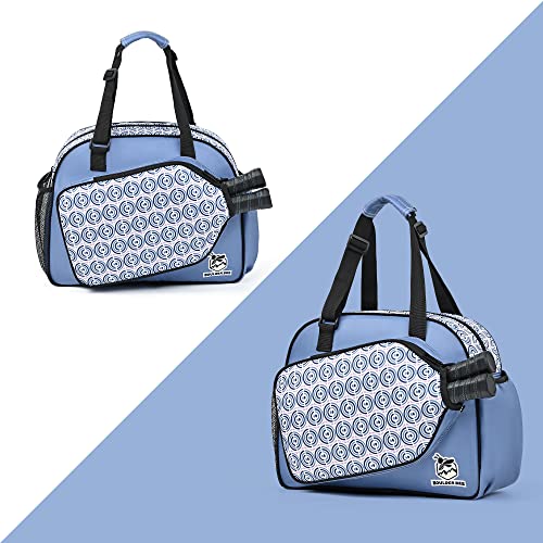 Boulder Bee Pickleball Tote Bag for Women with Paddle Holder - color: Blue done