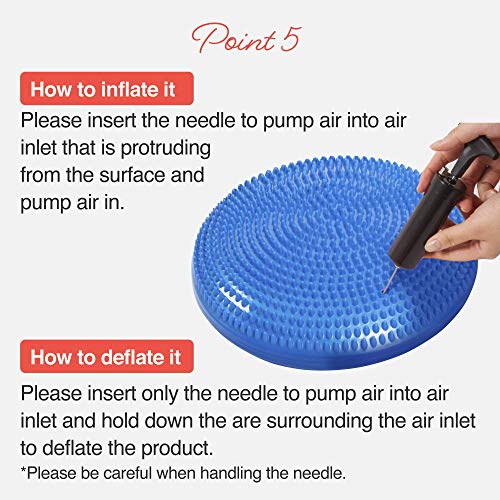 Primasole Balance disc 1 PC Comes with an air Pump Exercise Disk for Stability Workout