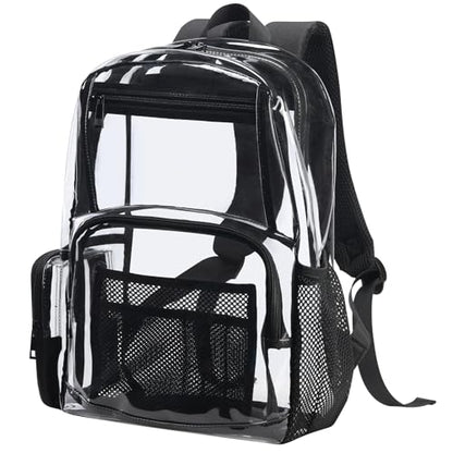 18Inches XLarge Clear Backpack - Transparent Bookbag for School Stadium TSA Approved Heavy Duty Big Clear School Backpack - size: X-Large