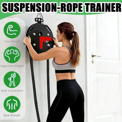 Adjustable Endless Rope Trainer | Resistance Pulley System for Home Gym | Durable Nylon Closed-Loop Rope | Versatile Suspension Trainer for Strength & Cardio