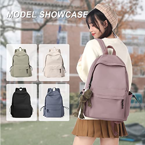 Backpack Lightweight bag Waterproof college backpacks for cute Aesthetic backpack Casual Daypack for Men Women(Purple) - color: A-purple