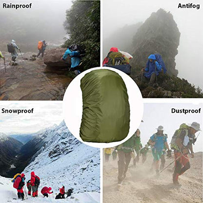 Waterproof Backpack Rain Cover with Anti Slip Buckle Strap for Camping, Hiking, Traveling, Hunting, Biking, 15-80L - color: Green, size: 15 - 25L